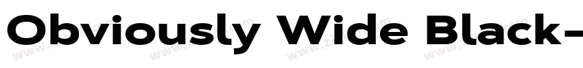 Obviously Wide Black字体转换